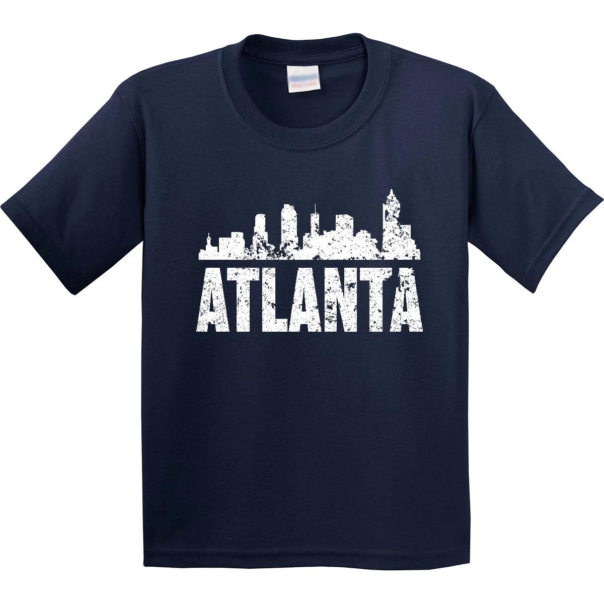 Inktastic Atlanta Skyline Grunge Youth kids boys T-Shirt Skylines Silhouette Georgia Born 130
