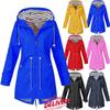 Women Waterproof Wind Jacket Coat Raincoat With Stylish Zipper Hoodies For Outdoor Use