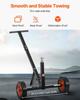 600lbs Trailer Dolly 16.5 and 22 inAdjustable Height 1-7/8 In Ball Solid Tires