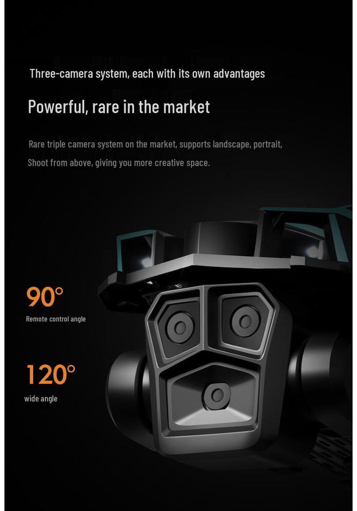 K12 MAX Brushless Drone: Triple Cameras, HD Photography, Smart Obstacle Avoidance Quadcopter