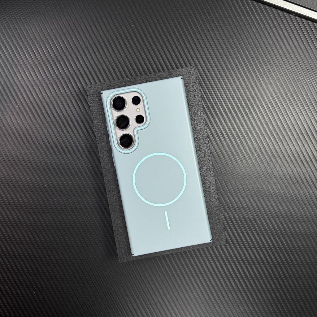 Geeignet für Samsung Galaxy S25ultra Feiner Magnetischer Saugring Handyhülle Matte Hautgefühl Schlicht Sturzsicher S24 Ultradünn