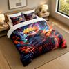 3-teiliges Bettwäsche-SetNaruto Uzumaki Weiche Bettlaken und zwei Kissenbezüge Heim-Schlafzimmer-Dekoration