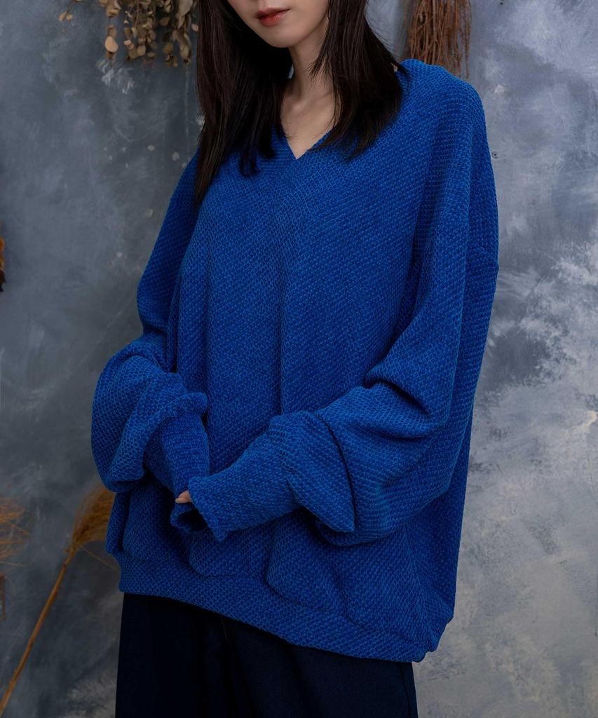 Mall Yarn V Neck Pull 223580064920JAN4570132017307 [Nora Lily] Over(UNISEX)