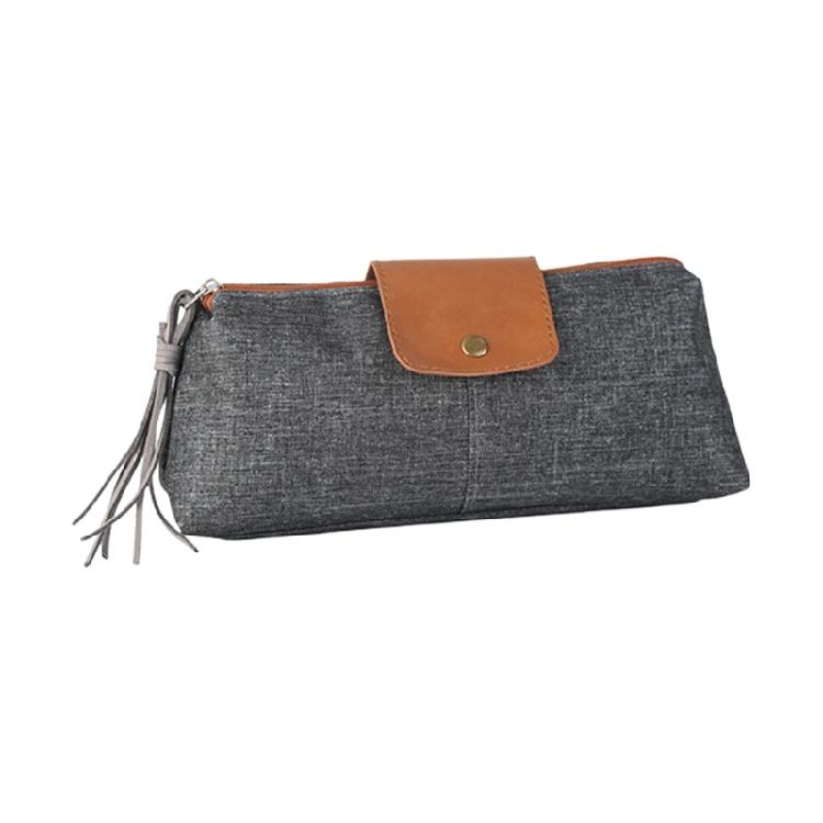 Water Resistant Foldable Storage Bag With Multi Compartment Fabric Cosmetic Organizers For Traveler серый