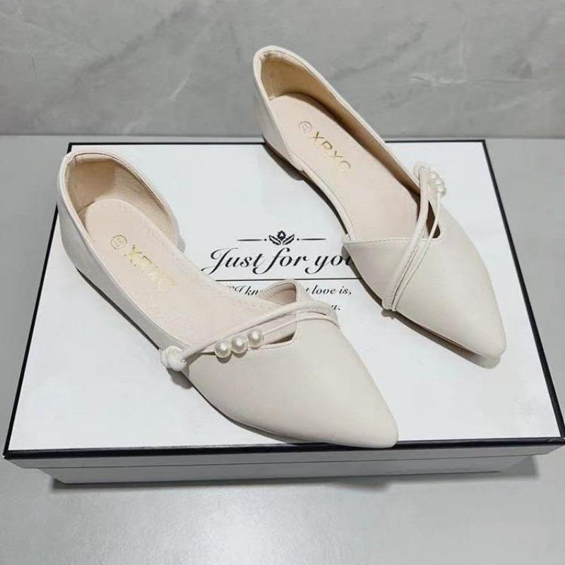 Fashion Women Pointed Party Sandals Luxury Brand Sexy Slingback Lady Flat Banquet Shoes Fashion Drees Slippers Sandalias De Mujer 34-40