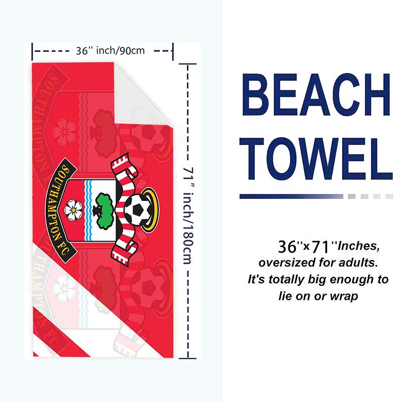 Southampton Fc Print Beach Towel, Large Soft Quick Dry Towel for Beach Camping Swimming