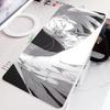 Black and White Anime Girl Table Mat Large Mouse Pad Office Keyboard Edge Locking Desk Mat Gaming Accessories Nonslip Mousepad