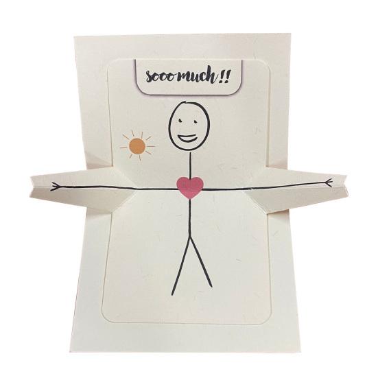 

1/2/3 шт романтическая поздравительная открытка я люблю тебя всплывающая 3D открытка с годовщиной бойфренд 1pc