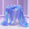 Iridescent  Organza Fabric, 59 Inch Wide Holographic Sheer Gauze, Lightweight Organza for Wedding & Halloween Decor, Photography Backdrop, DIY Dress
