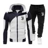 Mens Winter Double-Zip Hoodie Sweatshirt Set Gym Casual Loose Fit Activewear