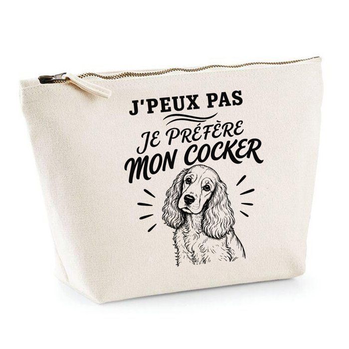 Trousse de toilette - PLANETEE - J’peux pas minimaliste - Beige - 100% coton - 3 L