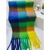 Winter Colorful Macaron Thickened Mohair Soft Waxy Fluffy Scarf Autumn and Winter Cold Protection Plush Shawl Scarf