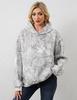 2025 Autumn/Winter Women's Casual Printed Drop Shoulder Hoodie with Pocket