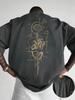 2026 New Creative Front and Rear Printed Pattern Round Neck Tshirt Pure Cotton Summer Trendy Fashion Short Sleeve Casual Top