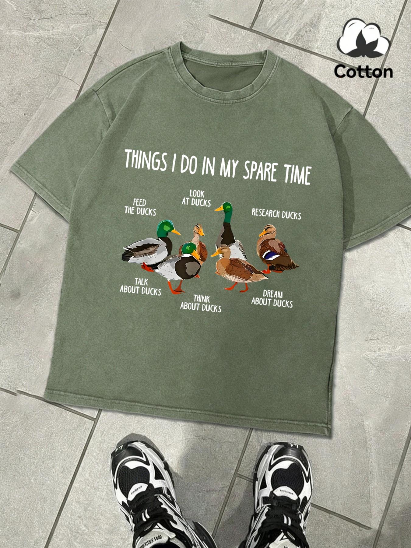 

Hings I Do In My Spare Time Vintage TShirt Mans Summer Loose Cotton Short Sleeve Soft Washed Clothing Unisex Sport Basics Tee S