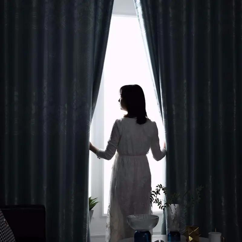 1pc Nordic Thickened Fabric Curtain, Thermal Insulation, Modern Simple Blackout Curtain For Window Walls, Living Rooms, Bedrooms