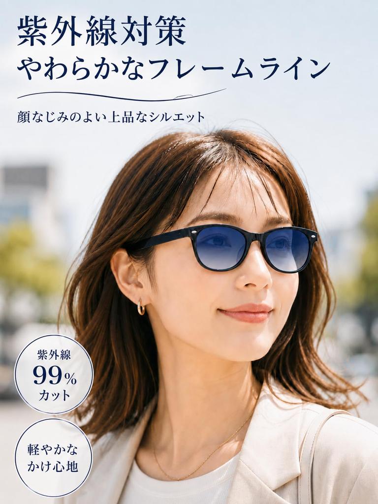 [Berikin] Men's Sunglasses, Blue Lens, Glass Gradient, Lightweight, Stylish, Wellington Classic Style, UV400 Protection, Suitable for Driving,
