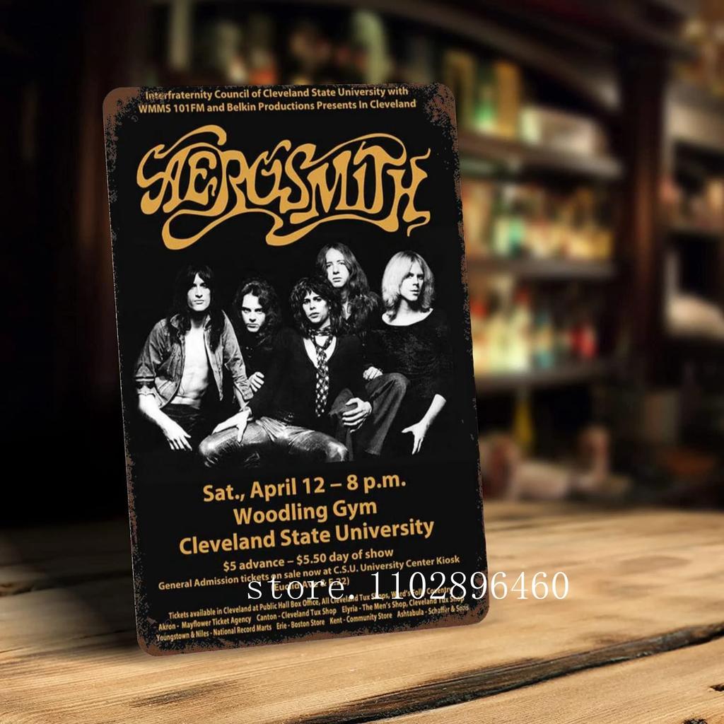 Aerosmith Band Metal Plaques & Signs wall decor Vintage Tin Signs Captain Metal Poster Decor for Bar Pub Club Wall Decoration