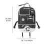 YHOPE Car seat back storage bag, cute cartoon bear design, car-mounted hanging type storage bag, anti-dirty and anti-kick pad
