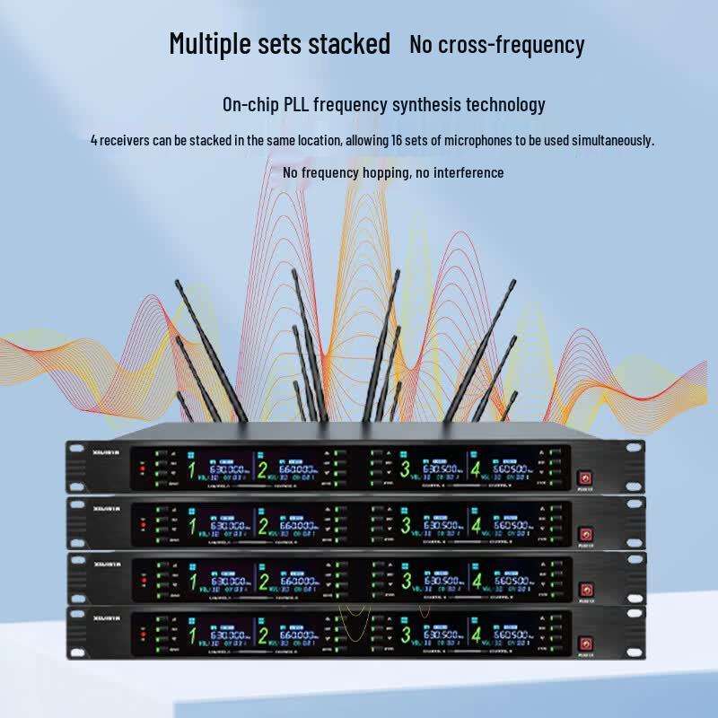 Xunerwei XU-48L Pro Wireless 4-Channel Gooseneck Microphone System (CN Version)