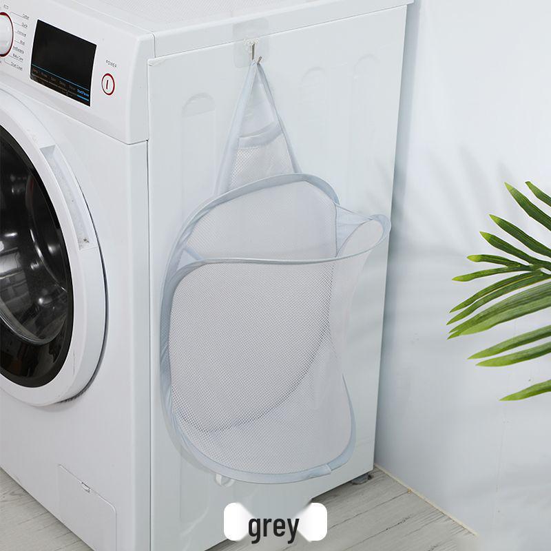 

Wall-Mounted Foldable Laundry Hamper for Dirty Clothes сірий колір