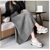 Women's Autumn and Winter Twisted Knitted Woolen Half-body Skirt