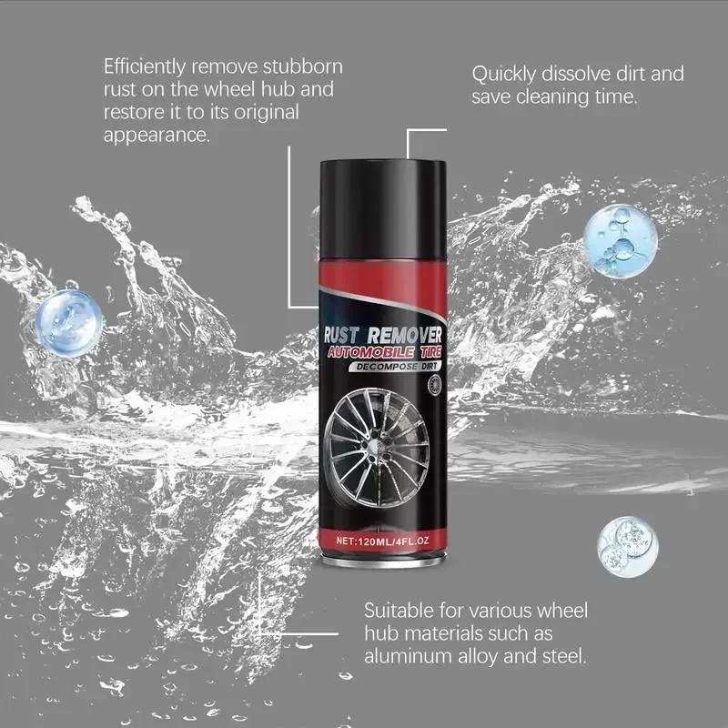 YINGQI19 Car Tire Rust Remover All Wheel Cleaner & Iron Remover 120ml Car Tires Maintenance Rust Inhibitor Iron Contaminant Remo