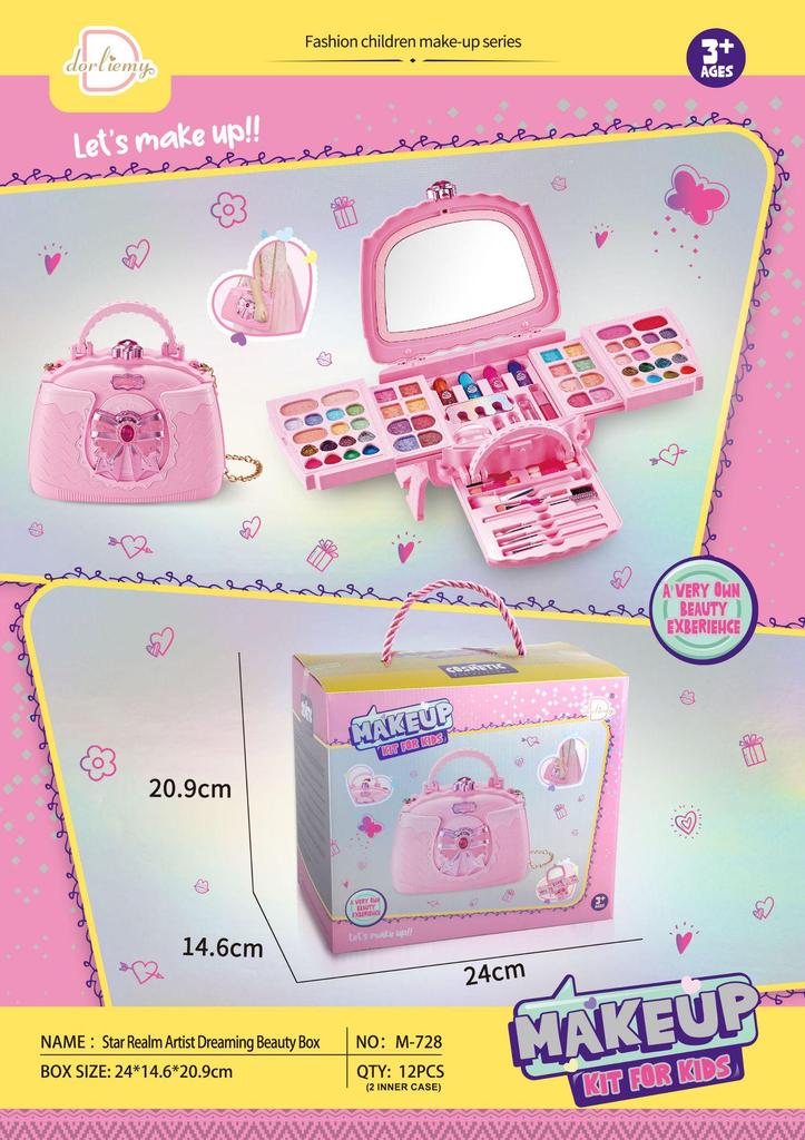 Children's Princess Makeup Set: Role-Playing Toy with Color Box & Nail Polish - Perfect Birthday Gift for Girls