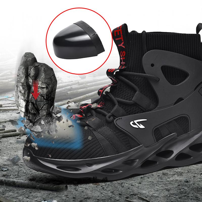 New Man Safety Shoes Puncture-Proof Work Sneakers Lightweight Work Shoes Men Steel Toe Shoe Safety Boots Indestructible Shoes
