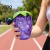 Food-grade Plastic Water Bottle Cup with Straw Grape Shape Large Capacity Drinking