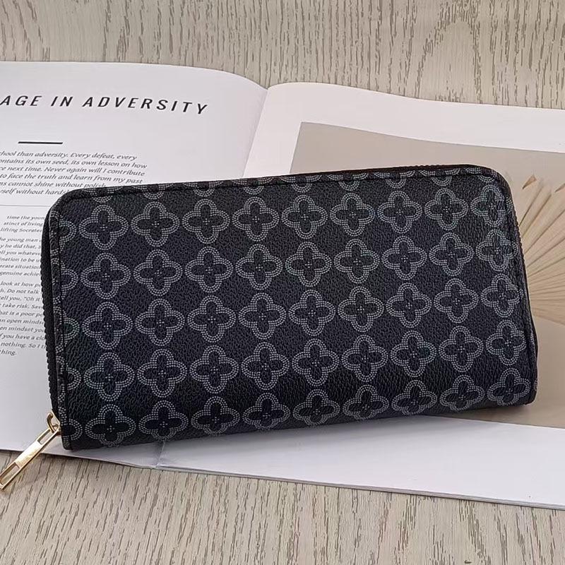 European & American Fashion Large Capacity Zipper Clutch Wallet - Multi-Card Slot, Simple, High-End Design