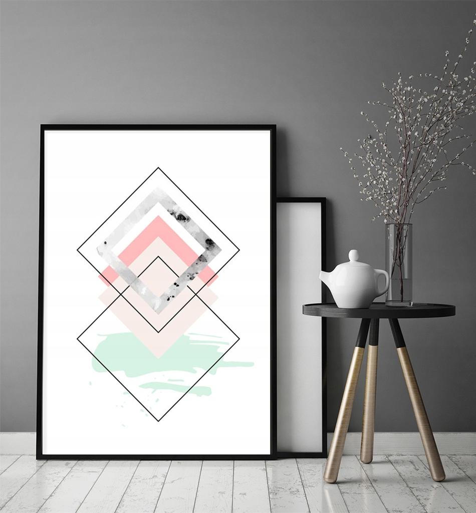 Obraz Plakat W Ramie 53x73 Cm Geometria P1092