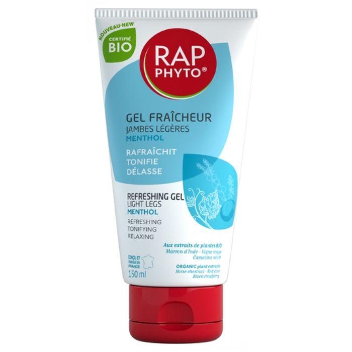 Rap Jambes Légères Phyto Gel Fraîcheur Menthol - Certifie Bio - Tube 150 Ml