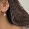 PONYKISS  Silver Heart Zircon Hoop Earrings for Women Party Trendy Fine  Minimalist Accessories