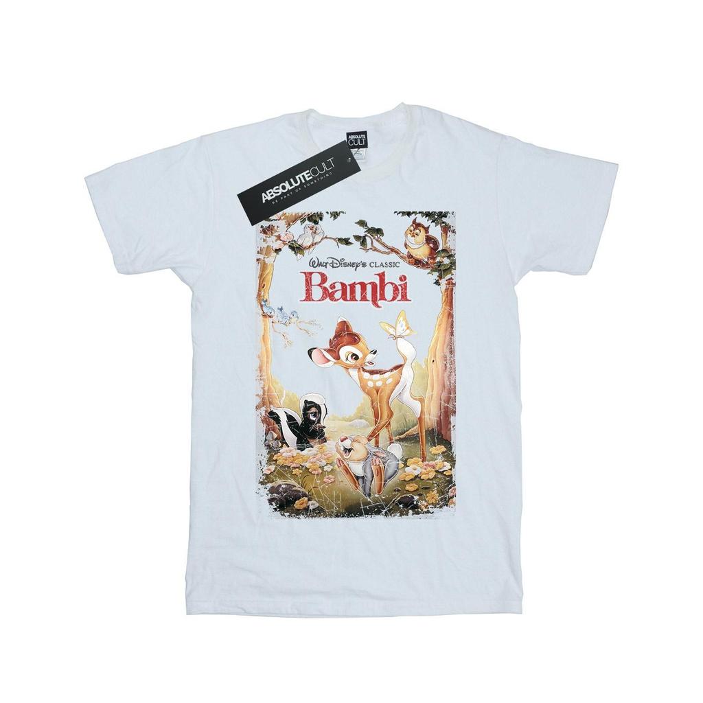 Disney Chłopięcy T-shirt z plakatem Bambi w stylu retro