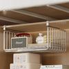 Telescopic Storage Basket Iron Minimalist Hanging Baskets Book Toy Organization Storage Boxes Home Under Table Kitchen Organizer
