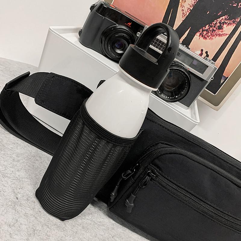 Men's Camping Shoulder Bag Outdoor Riding Hiking Mobile Phone Chest Bag Water Cup Bag