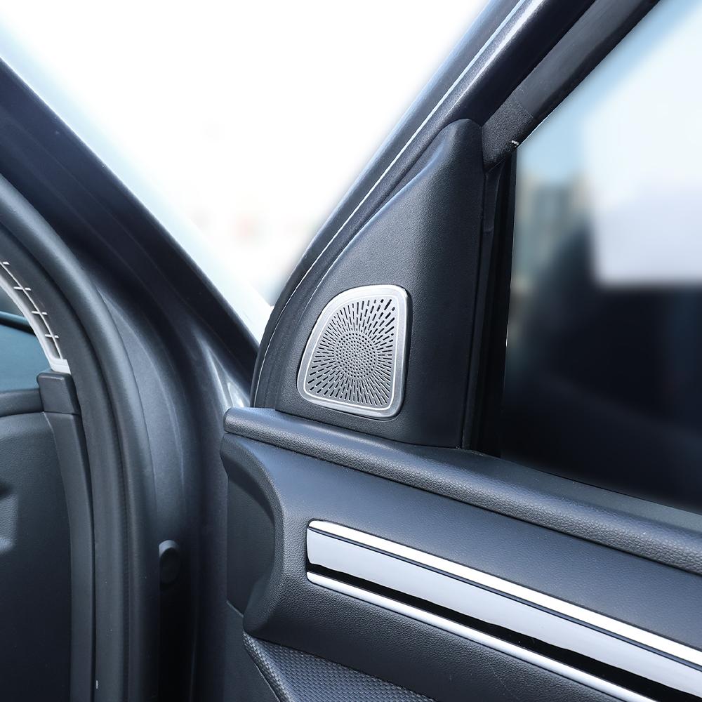 Interior Accessories For Hyundai Tucson NX4 2026-2026 Stainless Steel A-Pillar Audio Speaker Black Cover Trim LHD