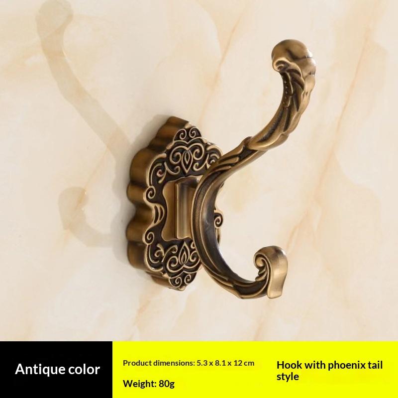 Antique Bronze Color Metal Wall Hooks Racks Clothes Hanger Towel Holder Coat For Home Decorative Bathroom Accessories