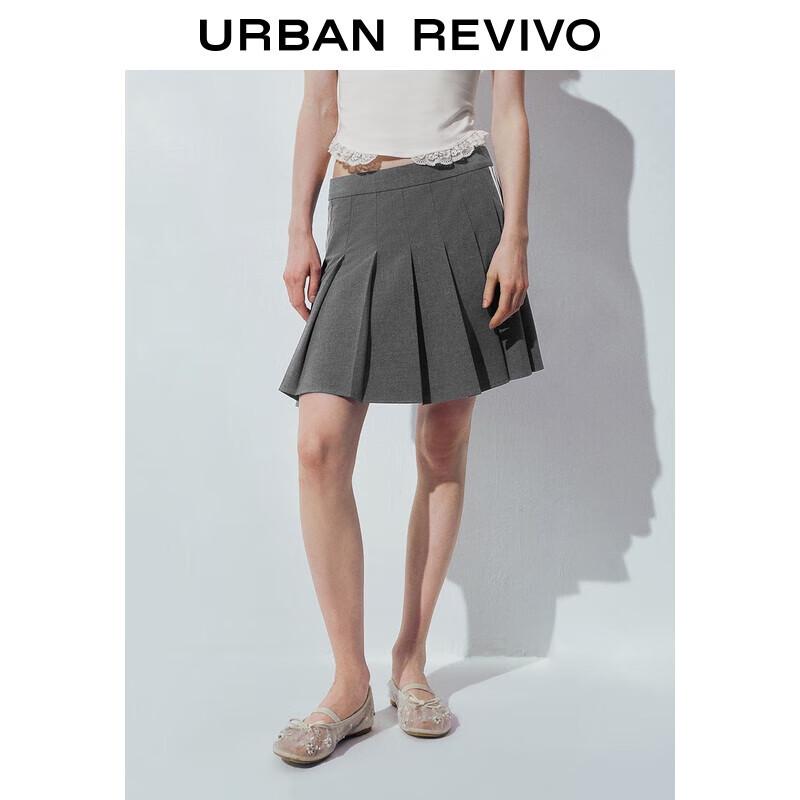 UR 2025 Autumn Women s Pleated A-Line Mini Skirt XS