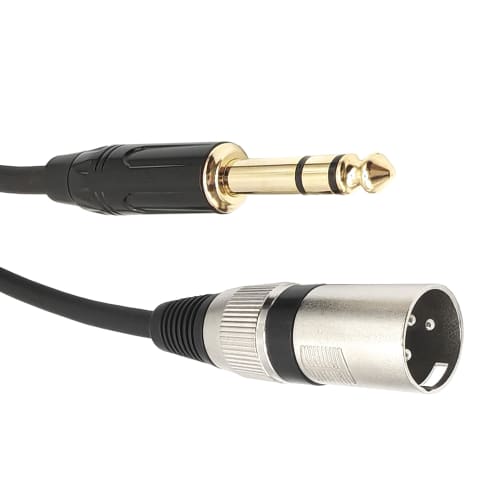 Voluty Tek 1/4-inch To XLR Cable, Oxygen-Free Copper Conductor, 6.35mm TRS Male To XLR Male Cable, 3.3ft, for Studio Recording and Live Sound