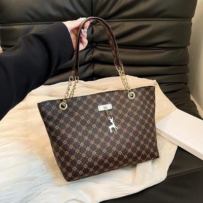 Women Luxury Design Tote Bag Large Capacity Handbag Fashion Printing Shoulder Bag Trendy New Shopping Bag Purse