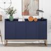 Sideboard Kommode im minimalistischen Stil, Modernes Buffetschrank mit 4 Türen, Metallbeinen, Schubladenkommode mit Verstellbares Regal