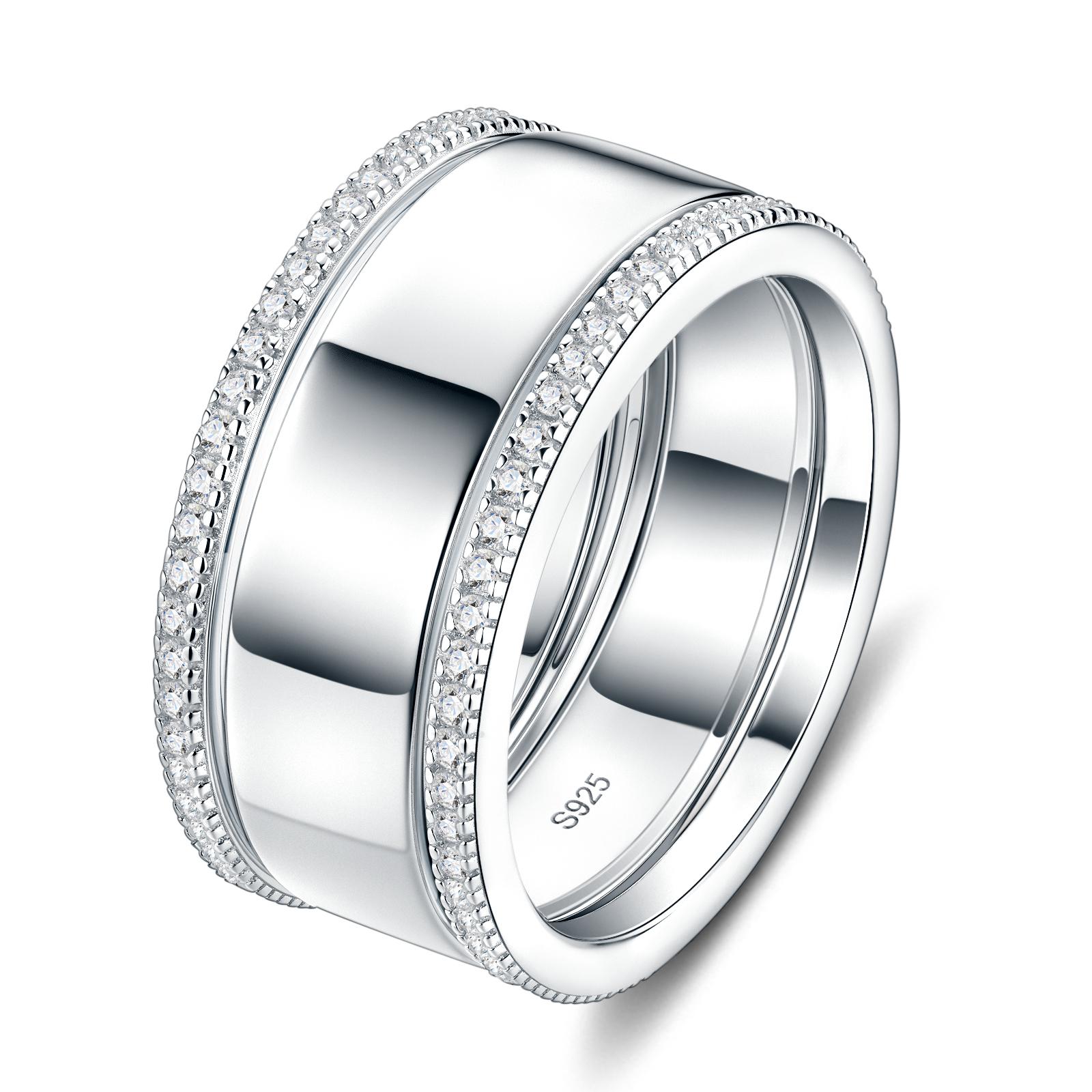 Luxury Wide Band S925 Silver VVS