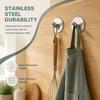 4 PCS Stainless Steel Adhesive Hook Sticky Backing Towel Hook Stainless Steel Hook  Bathroom Kitchen