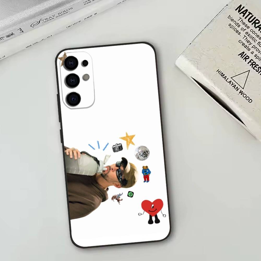 Bad Bunny Phone Case For Samsung S25,S24,S21,S22,S23,S30,Ultra,S20,Plus,Fe,Lite,Note,10,Black Cover