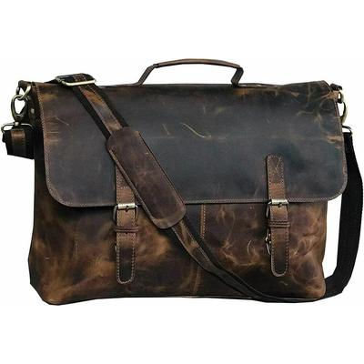 Buffalo Leather Satchel Messenger Bag Mens Laptop Computer Shoulder Bag