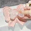 Ceramic Soap Holders with Bows Drainages Enhanceds Design Bathroom Counter Organizers Decorative Sink Tray