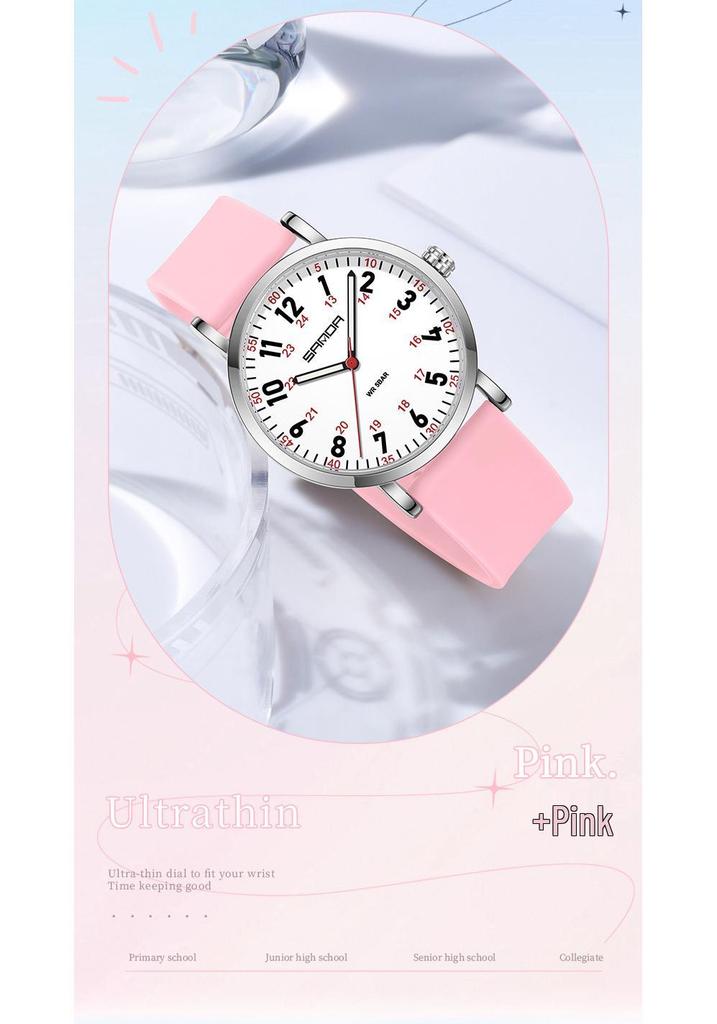 Sanda Fashion Slim Waterproof Sports Quartz Watch for Men & Women - Exam-Friendly, Fresh & Simple Design.