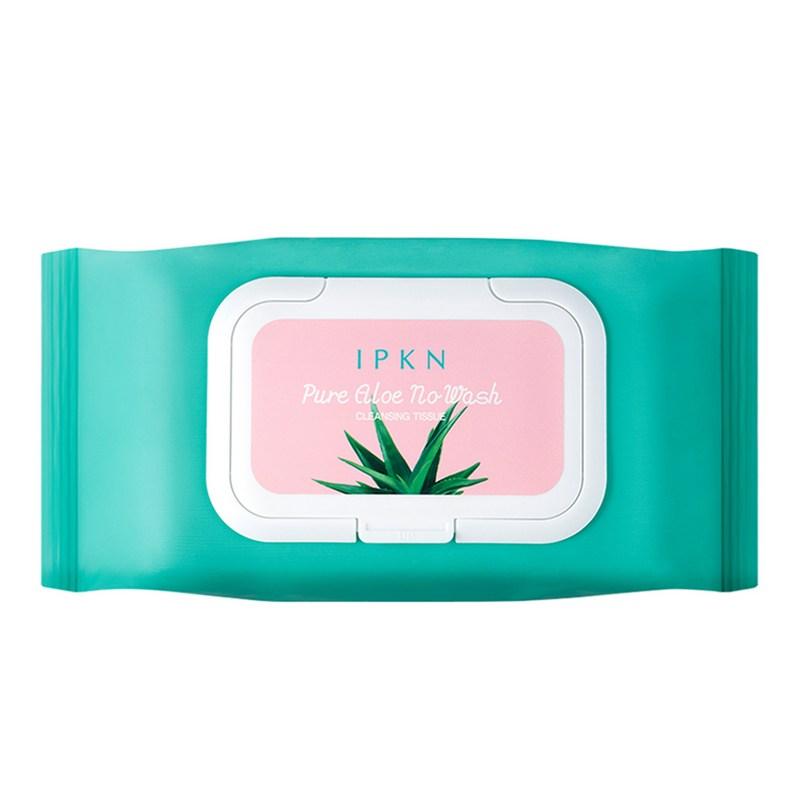 IPKN Pure Aloe No-Wash Cleansing Tissues 387g, 80 sheets, 1 piece, 80 wipes, 1 pcs